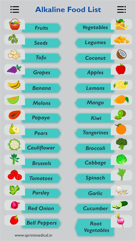 Foods Alkaline Food List