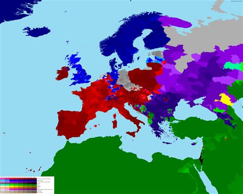 Religion map of Europe. Related: World Religion... - Maps on the Web