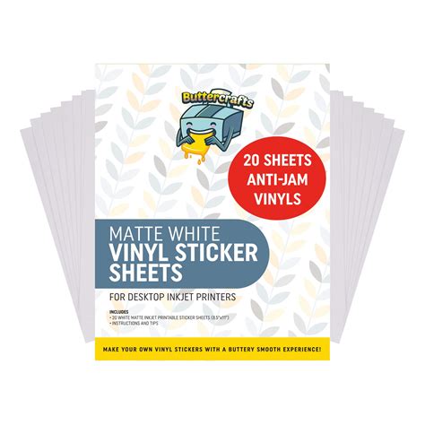 Buy Printable Vinyl - Sticker Paper - Printable Sticker Paper for Inkjet Printer - Sticker ...