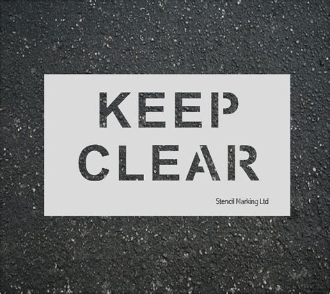 KEEP CLEAR Stencil