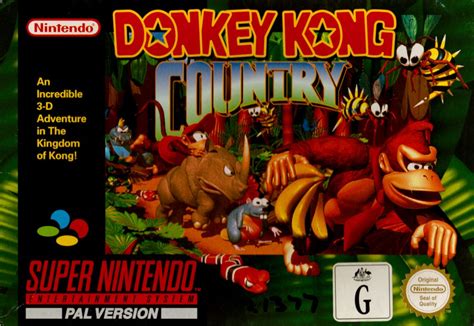 Donkey Kong Country (1994) SNES box cover art - MobyGames