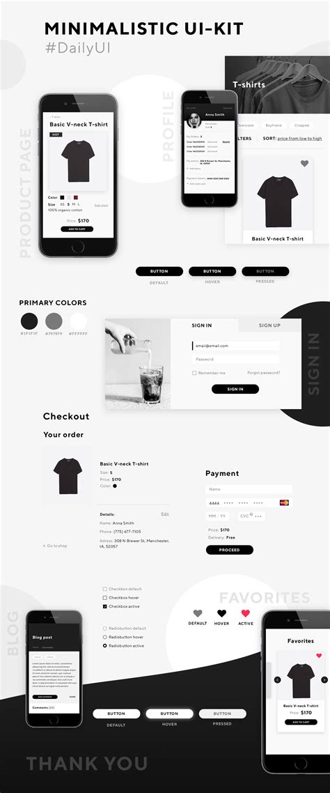 Minimalistic UI-Kit on Behance