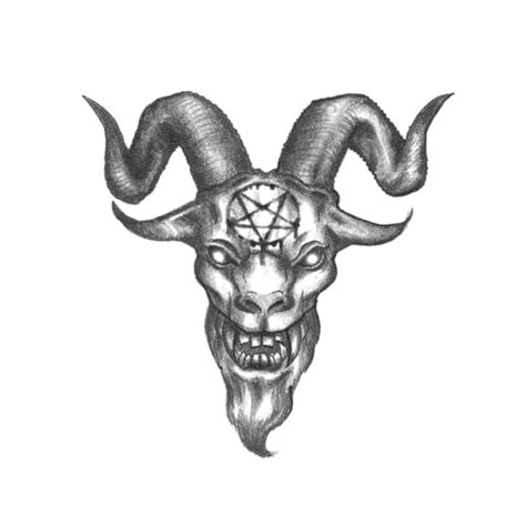 Goat Demon Tattoo Demonic Temporary Tattoo / Devil Tattoo / - Etsy Canada