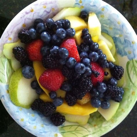 Fruit bowl for breakfast. | Yummy breakfast, Breakfast brunch, Food