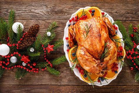 Christmas Turkey. Traditional Festive Food for Christmas or Thanksgiving Stock Photo - Image of ...