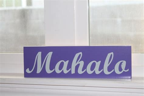 Mahalo wood sign by FunKindSigns on Etsy