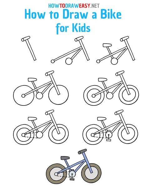 How to Draw a Bike for Kids - How to Draw Easy