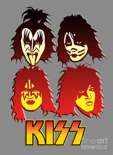 Kiss Rock Band PNG Logo -110-110 Digital Art by Scott Mendell - Pixels