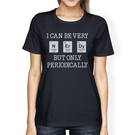 365 Printing - Nerdy Periodically Navy Funny Nerd Design Graphic T-Shirt For Women - Walmart.com ...