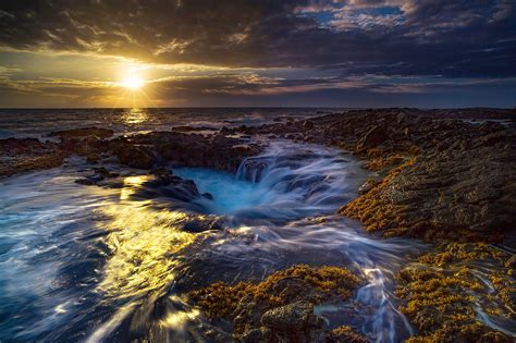 Ocean HD, Coast, Pacific Ocean, Hawaii, Sunset, HD Wallpaper | Rare Gallery