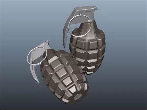 Modern Grenade Free 3D Model (.Ma, Mb) - Open3dModel