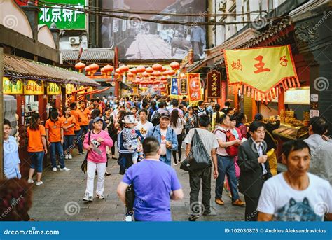 Night Food Market in Beijing, China Editorial Image - Image of famous ...