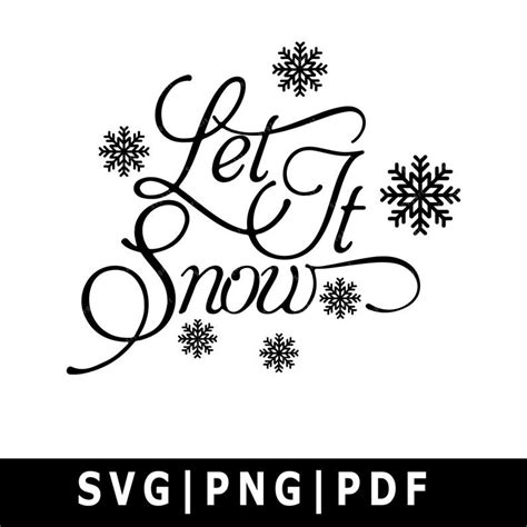 Let it snow svg, PNG, PDF, Cricut, Silhouette, Cricut svg, Silhouette svg, Christmas ornament ...