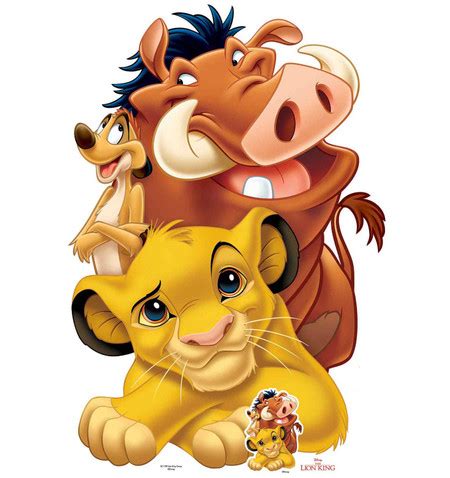 Lion King Group with Simba, Timon and Pumbaa Cardboard Cutout