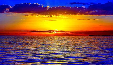 Picture Of Sunset Over Ocean | Best Free HD Wallpaper