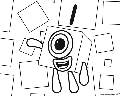 number 1 coloring page toddler coloring book numbers letters shapes - numberblocks coloring ...