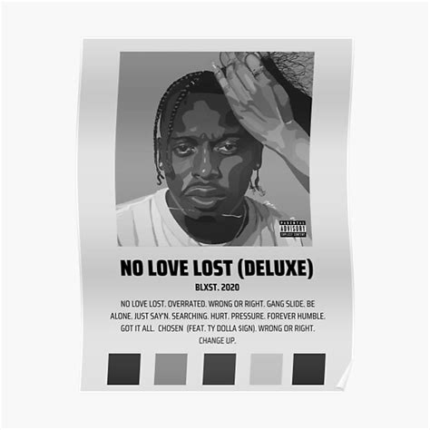 "BLXST - No Love Lost (Deluxe) Album Poster" Poster for Sale by ...