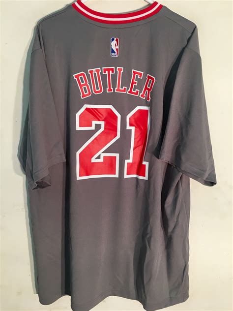 Adidas NBA Jersey Chicago Bulls Jimmy Butler Grey Short Sleeve sz L | eBay