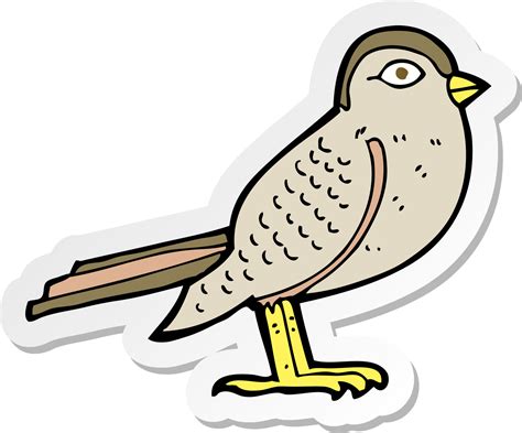 sticker of a cartoon garden bird 10687337 Vector Art at Vecteezy