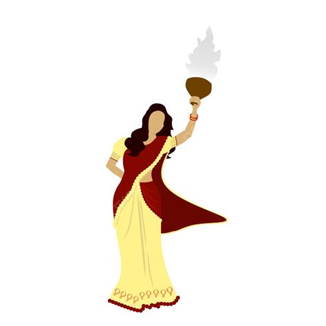 Dhunuchi Dance In Durga Puja Celebration Vector, Dhunuchi Dance Indian Festival, Durga Puja ...