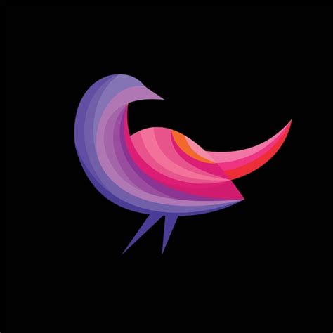 Premium Vector | Bird abstract logo with colorful