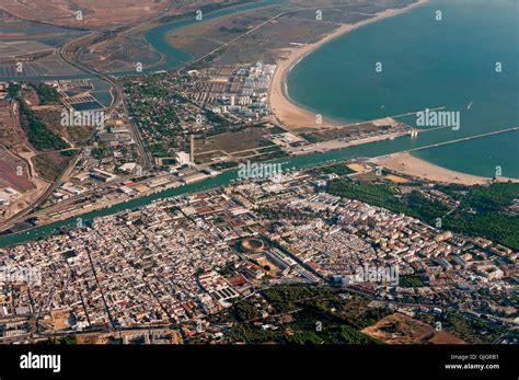 Aerial view, El Puerto de Santa Maria, Cadiz province, Region of Andalusia, Spain, Europe Stock ...