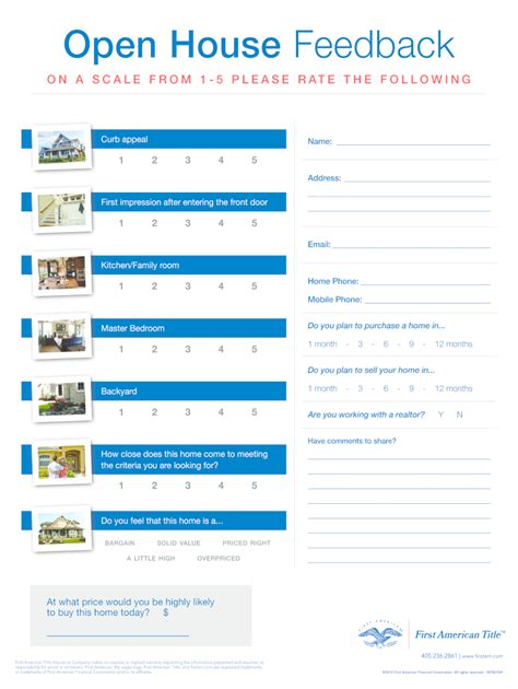 Printable Open House Feedback Form - Fill Online, Printable, Fillable, Blank | pdfFiller