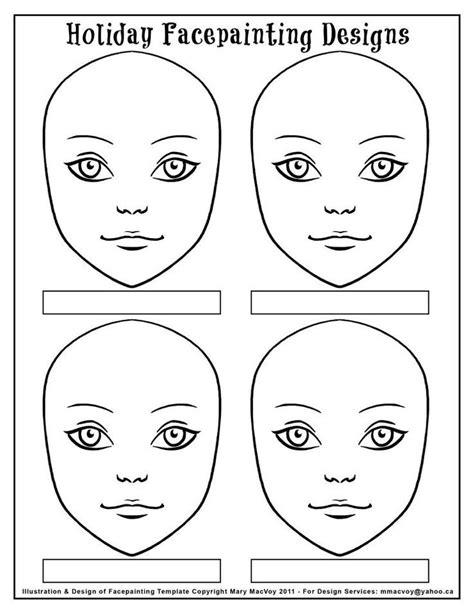 Face Paint Stencil Printable - Printable Word Searches