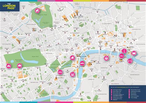 London pass map - Ontheworldmap.com