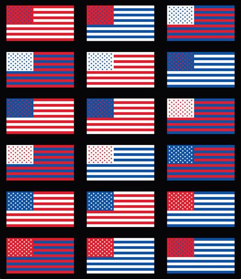 US Flag Variations (color swaps) : vexillology