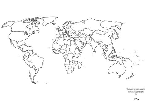 Free Printable Black And White World Map With Countries Best Of ...