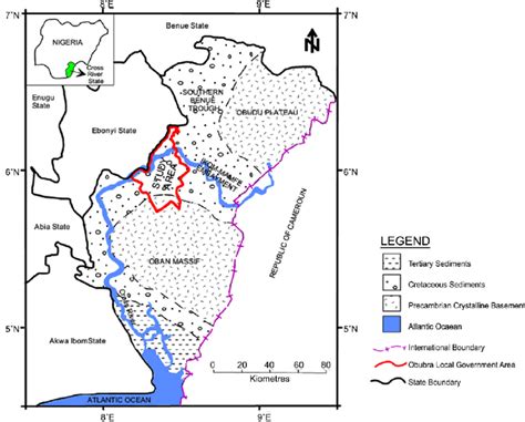 Location map of the study area within Cross River state [modified after 4]. | Download ...