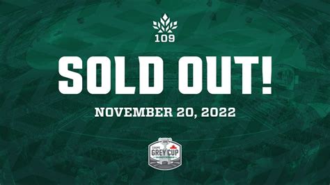 109th Grey Cup Is Sold Out, CFL Championship November 20th : r/backfieldvacio