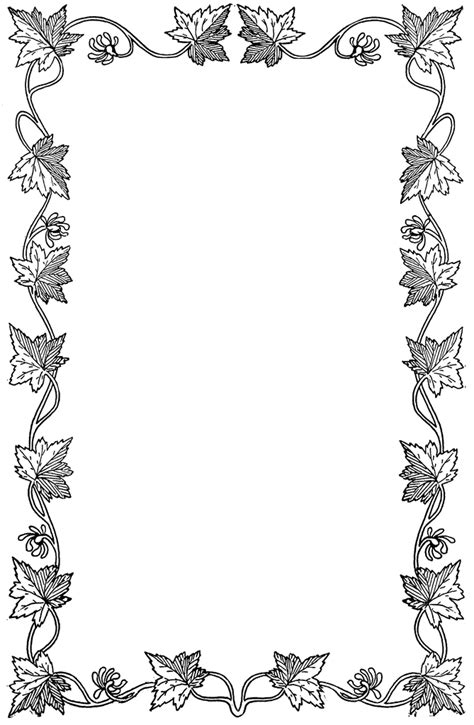 Free Fall Borders Black And White, Download Free Fall Borders Black And White png images, Free ...