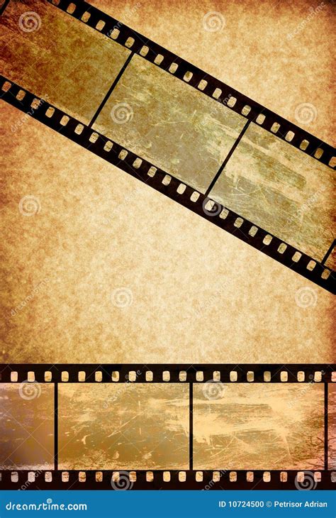 Film Tape on Vintage Old Paper Background Stock Illustration - Illustration of abstract, roll ...