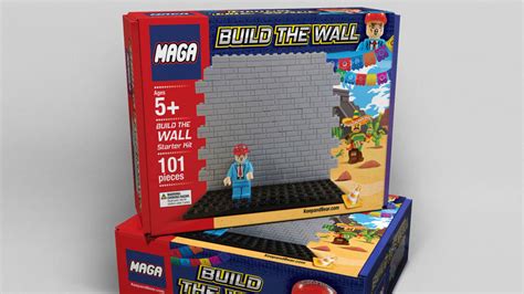 Pro-Trump Company Selling Knockoff LEGO Kit "Build the Wall" | Dieline - Design, Branding ...