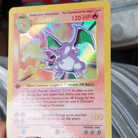 Holo Custom Shiny Charizard Pokemon Card 1st edition