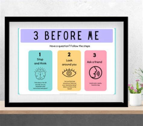 3 Before Me Poster Classroom Posters Classroom Resources - Etsy