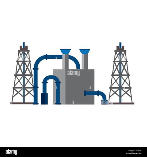 oil refinery gas factory cartoon Stock Vector Image & Art - Alamy