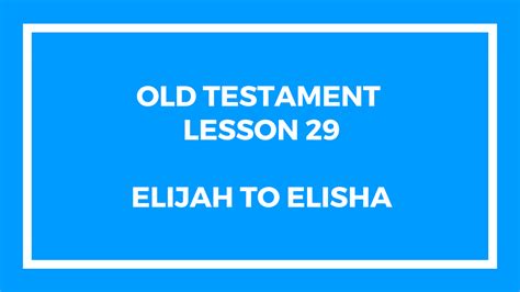 Old Testament Lesson 29 – Gospel Doctrine | Jeremy Eveland