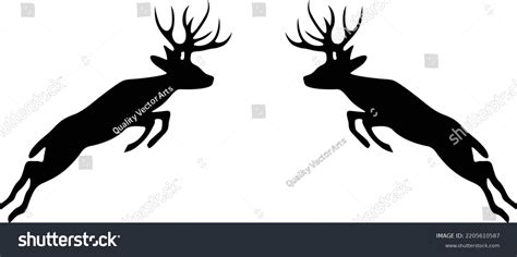 Jumping Deer Clipart Vector Illustration Stock Vector (Royalty Free ...