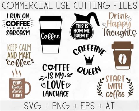 Coffee SVG Bundle Funny Coffee SVG Coffee Quote Svg - Etsy | Coffee svg ...