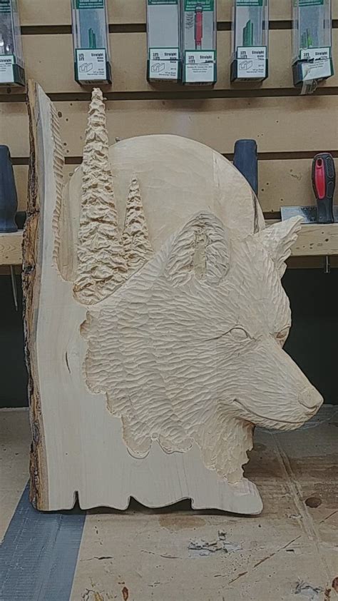 Carving Wolf by DavydovART. | Wood carving art, Wood carving for beginners, Carving