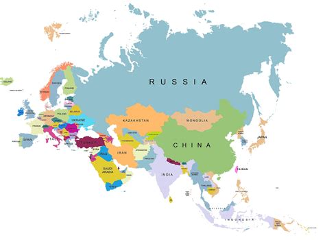 Map Of Europe And Asia Countries Together