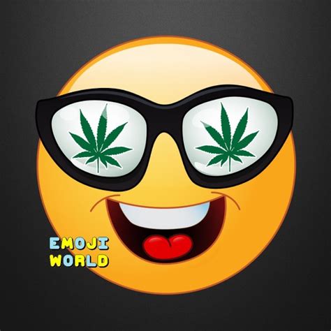 Weed Emoji - Stoned High Emoji by Emoji World