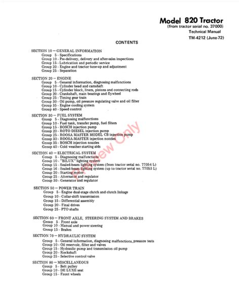 JOHN DEERE 820 TRACTOR MANUAL TM4212 - PDF FILE FORMAT – The Manuals Group