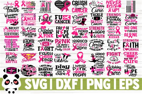 50 Breast Cancer Awareness Quotes Bundle Graphic by CreativeDesignsLLC · Creative Fabrica