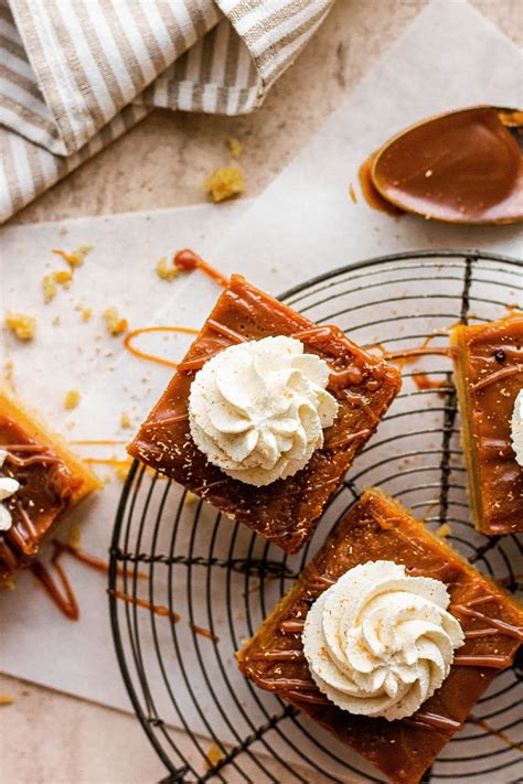 Salted Caramel Pumpkin Pie Bars | So Much Food