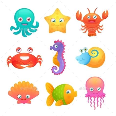 Sea Life Cartoon Clipart