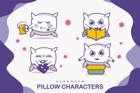 Cute Pillow Characters Graphic by edywiyonopp · Creative Fabrica